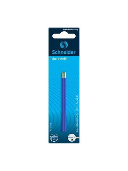 Golyóstollbetét, 0,5 mm, SCHNEIDER "Take 4", kék (TSC77293)