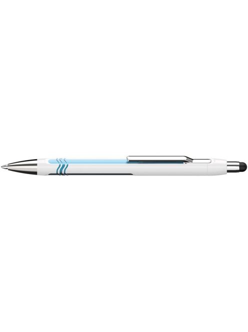Golyóstoll, 0,7 mm, nyomógombos, érintőképernyőhöz, fehér-kék tolltest, SCHNEIDER "Epsilon Touch XB", kék (TSCEPSTFEK)