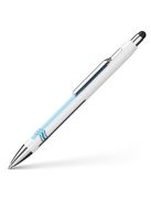 Golyóstoll, 0,7 mm, nyomógombos, érintőképernyőhöz, fehér-kék tolltest, SCHNEIDER "Epsilon Touch XB", kék (TSCEPSTFEK)