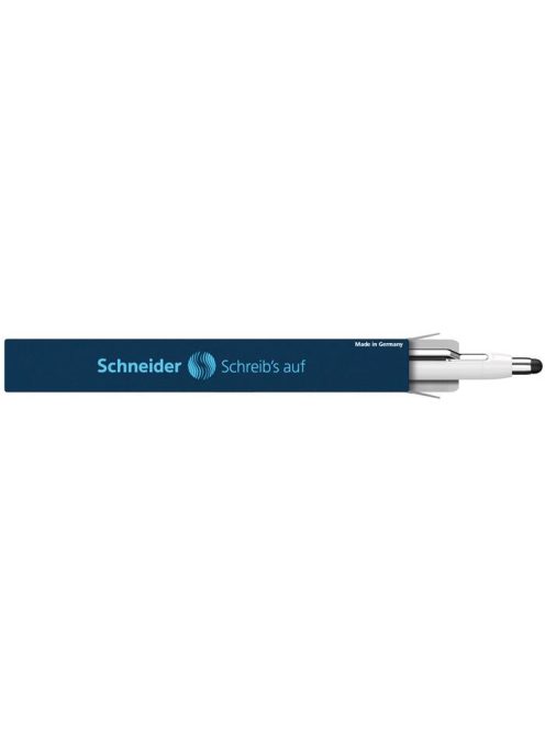 Golyóstoll, 0,7 mm, nyomógombos, érintőképernyőhöz, fehér-ezüst tolltest, SCHNEIDER "Epsilon Touch XB", kék (TSCEPSTFE)