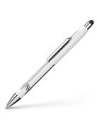 Golyóstoll, 0,7 mm, nyomógombos, érintőképernyőhöz, fehér-ezüst tolltest, SCHNEIDER "Epsilon Touch XB", kék (TSCEPSTFE)