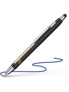 Golyóstoll, 0,7 mm, nyomógombos, érintőképernyőhöz, fekete-arany tolltest,SCHNEIDER "Epsilon Touch XB", kék (TSCEPSTFKA)
