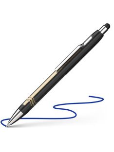   Golyóstoll, 0,7 mm, nyomógombos, érintőképernyőhöz, fekete-arany tolltest,SCHNEIDER "Epsilon Touch XB", kék (TSCEPSTFKA)