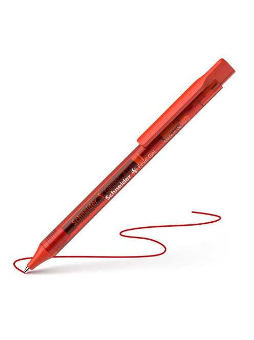 Zseléstoll, 0,4 mm, nyomógombos, SCHNEIDER "Fave Gel", piros (TSCFGEL01P)