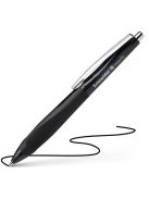 Golyóstoll, 0,5 mm, nyomógombos, fekete színű tolltest SCHNEIDER "Haptify", fekete (TSCHAPFK)