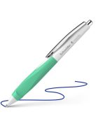Golyóstoll, 0,5 mm, nyomógombos, fehér-menta színű tolltest, SCHNEIDER "Haptify", kék (TSCHAPFM)
