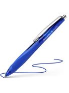 Golyóstoll, 0,5 mm, nyomógombos, sötétkék színű tolltest, SCHNEIDER "Haptify", kék (TSCHAPSK)