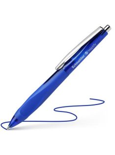   Golyóstoll, 0,5 mm, nyomógombos, sötétkék színű tolltest, SCHNEIDER "Haptify", kék (TSCHAPSK)