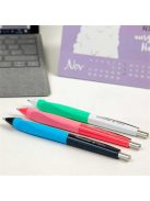 Golyóstoll, 0,5 mm, nyomógombos, sötétkék színű tolltest, SCHNEIDER "Haptify", kék (TSCHAPSK)