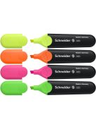 Szövegkiemelő készlet, 1-5 mm, SCHNEIDER "Job 150", 4 különböző szín (TSCJOB150V4)
