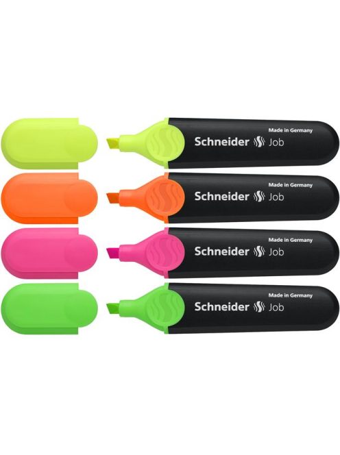 Szövegkiemelő készlet, 1-5 mm, SCHNEIDER "Job 150", 4 különböző szín (TSCJOB150V4)