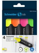 Szövegkiemelő készlet, 1-5 mm, SCHNEIDER "Job 150", 4 különböző szín (TSCJOB150V4)