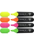 Szövegkiemelő készlet, 1-5 mm, SCHNEIDER "Job 150", 4 különböző szín (TSCJOB150V4)