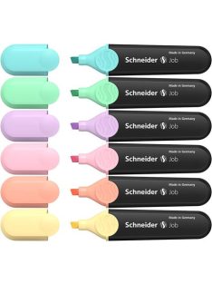   Szövegkiemelő készlet, 1-5 mm, SCHNEIDER "Job Pastel", 6 különböző pasztell szín (TSCJOBPV6)