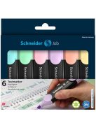 Szövegkiemelő készlet, 1-5 mm, SCHNEIDER "Job Pastel", 6 különböző pasztell szín (TSCJOBPV6)