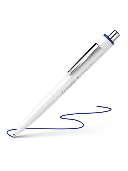 Golyóstoll, 0,5 mm, nyomógombos, SCHNEIDER "K3 Biosafe", kék (TSCK3K)