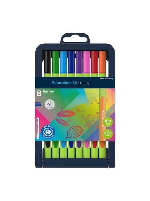 Tűfilc készlet, 0,4 mm, SCHNEIDER "Line-Up", 8 különböző szín (TSCLINEV8)