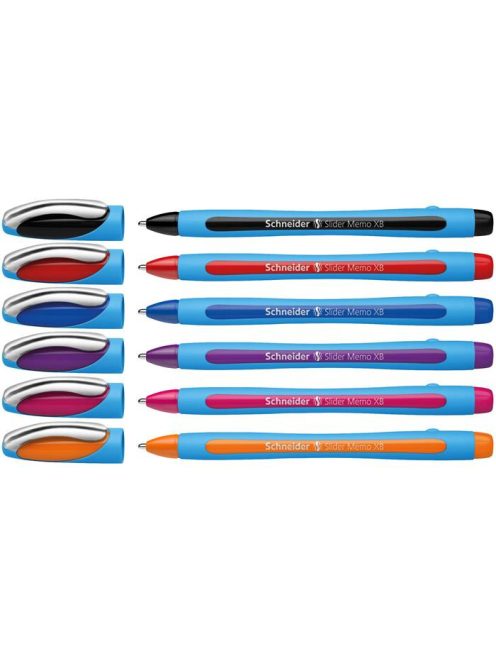 Golyóstoll, 0,7 mm, kupakos, SCHNEIDER "Slider Memo XB", fekete (TSCMEMFK)