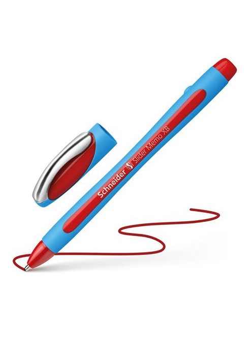 Golyóstoll, 0,7 mm, kupakos, SCHNEIDER "Slider Memo XB", piros (TSCMEMP)