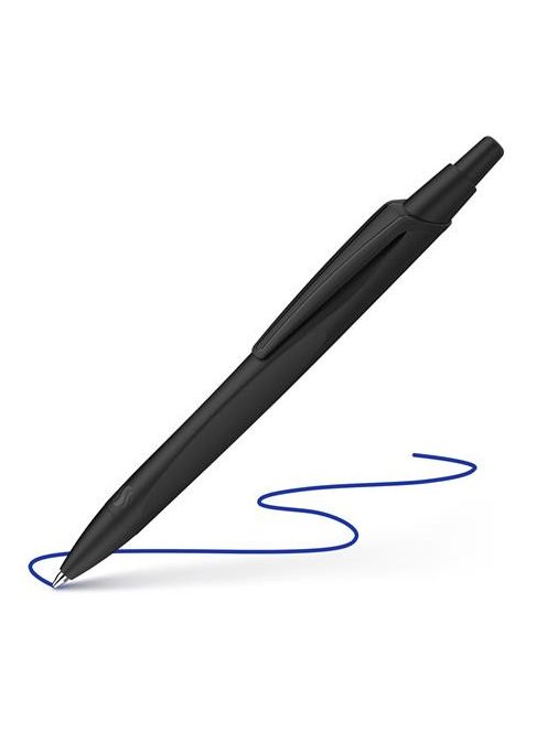 Golyóstoll, 0,5 mm, nyomógombos, fekete színű tolltest, SCHNEIDER "Reco", kék (TSCRECOMFU)