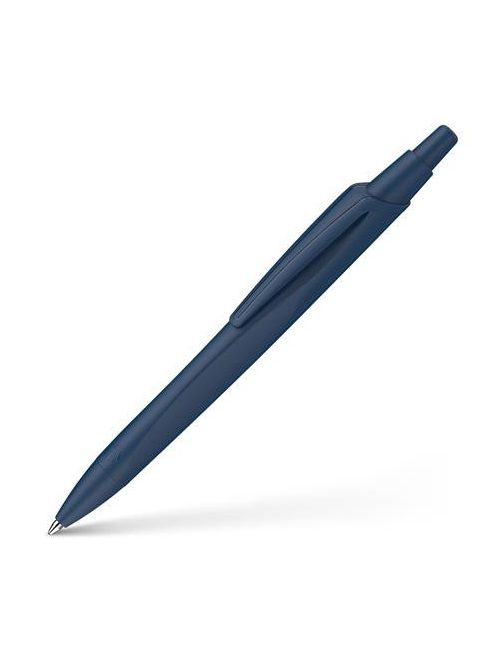 Golyóstoll, 0,5 mm, nyomógombos, sötétkék színű tolltest, SCHNEIDER "Reco", kék (TSCRECOMKU)