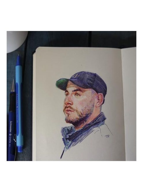 Golyóstoll, 0,5 mm, kupakos, SCHNEIDER "Slider Edge M", kék (TSCSLEMK)