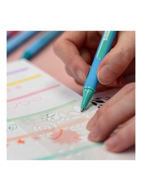 Golyóstoll, 0,7 mm, kupakos, SCHNEIDER "Slider Edge XB Pastel", menta (TSCSLEXBPM)