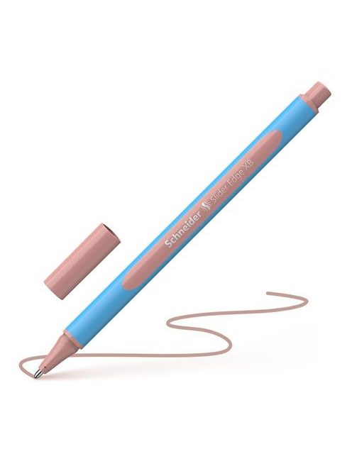 Golyóstoll, 0,7 mm, kupakos, SCHNEIDER "Slider Edge XB Pastel", halvány piros (TSCSLEXPP)