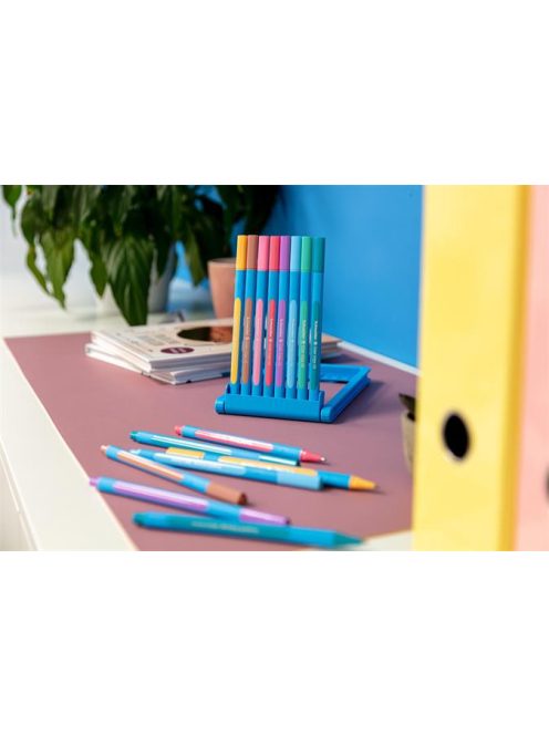 Golyóstoll készlet, 0,7 mm, kupakos, SCHNEIDER "Slider Edge XB Pastel", 8 különböző pasztell szín (TSCSLEXPV8)