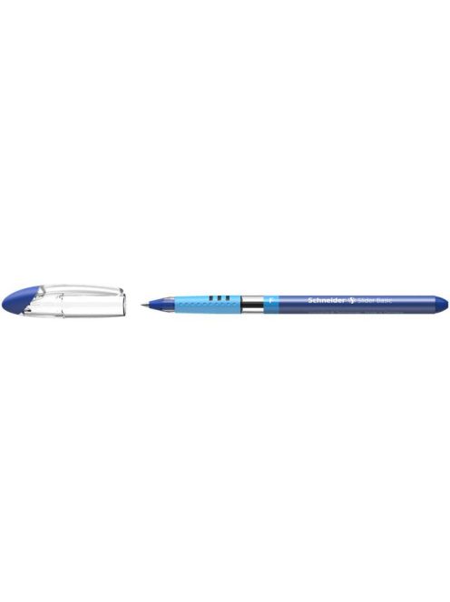 Golyóstoll, 0,3 mm, kupakos, SCHNEIDER "Slider Basic F", kék (TSCSLIFK)