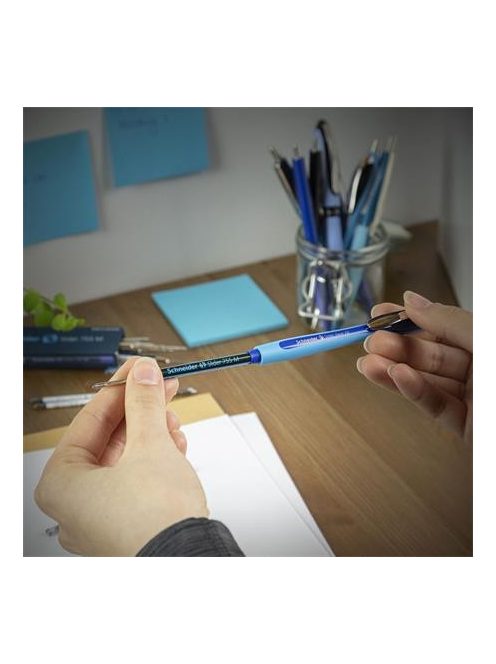 Golyóstoll, 0,7 mm, nyomógombos, SCHNEIDER "Slider Rave XB", kék (TSCSLRAK)