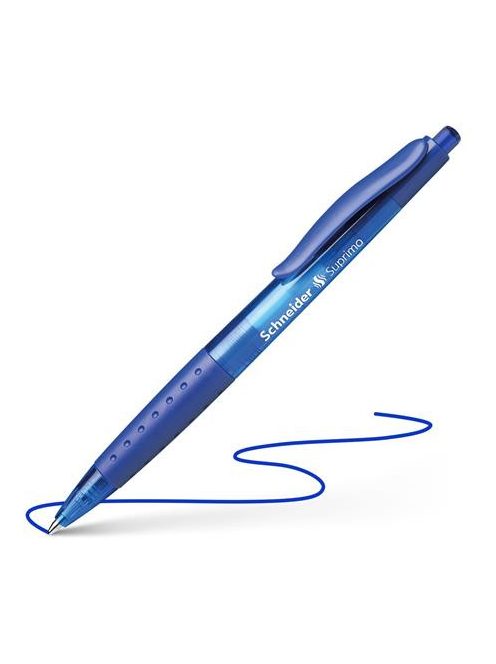 Golyóstoll, 0,5 mm, nyomógombos, SCHNEIDER "Suprimo", kék (TSCSUPK)