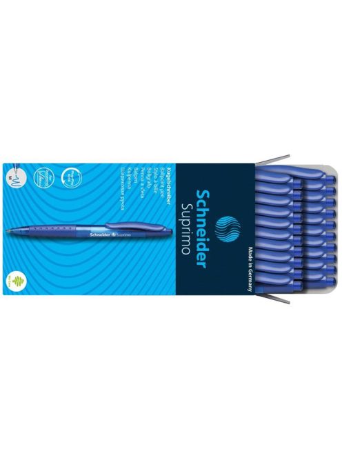 Golyóstoll, 0,5 mm, nyomógombos, SCHNEIDER "Suprimo", kék (TSCSUPK)