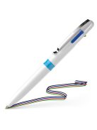 Golyóstoll, 0,5 mm, nyomógombos, négyszínű, SCHNEIDER "Take 4", fehér (TSCT4F)