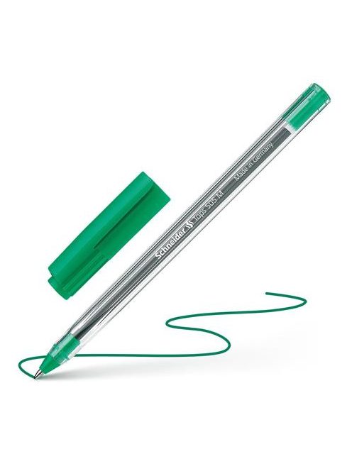 Golyóstoll, 0,5 mm, kupakos, SCHNEIDER "Tops 505 M", zöld (TSCTOP505MZ)