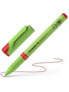 Tűfilc, 0,4 mm, cserélhető betétes, újrahasznosított tolltest, SCHNEIDER "Topliner 911", piros (TSCTOP911RP)