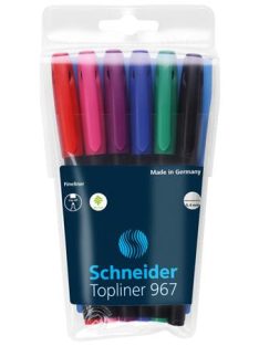   Tűfilc készlet, 0,4 mm, SCHNEIDER "Topliner 967", 6 különböző szín (TSCTOP967V6)