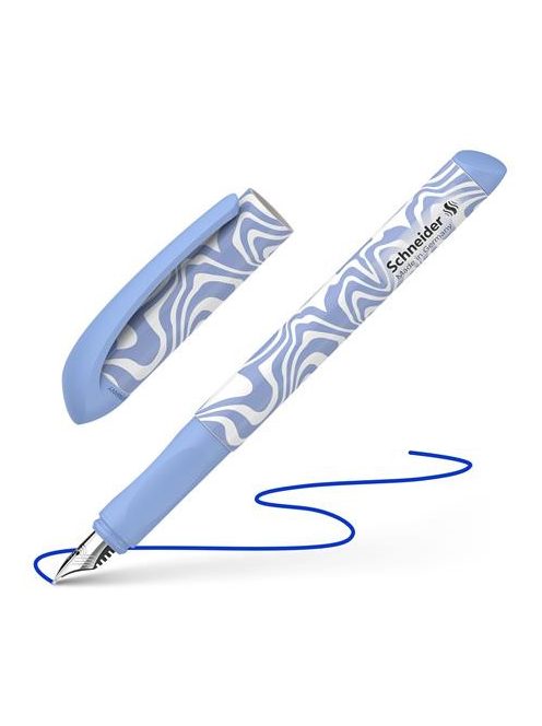 Töltőtoll, 0,5 mm, SCHNEIDER "Voice", kék hullámos (TSCVOIHU)