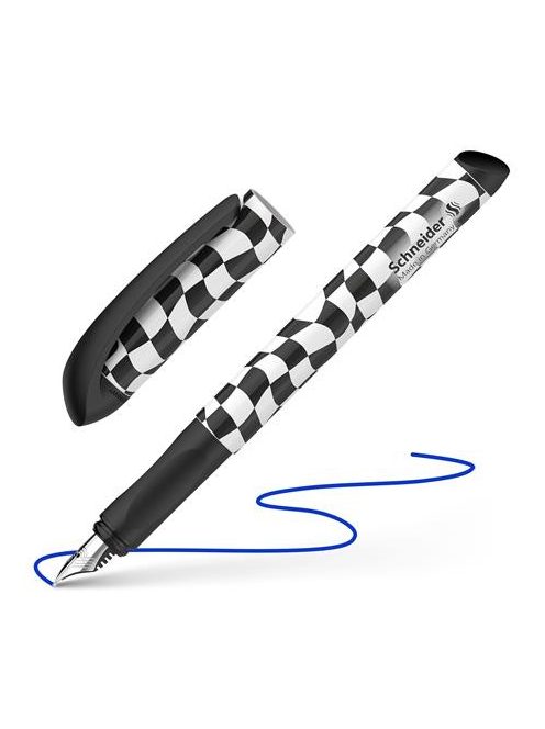 Töltőtoll, 0,5 mm, SCHNEIDER "Voice", fekete kockás (TSCVOIKO)