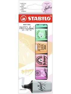   Szövegkiemelő készlet, STABILO, "Boss Mini Pastellove", 6 különböző szín (TST070629)