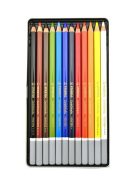 Pasztell ceruza készlet, kerek, fém doboz, STABILO "CarbOthello", 12 különböző szín (TST14126)
