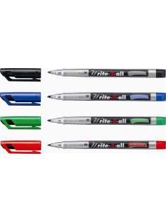   Alkoholos marker, 1 mm, kúpos, STABILO "Write-4-all", piros (TST14640)