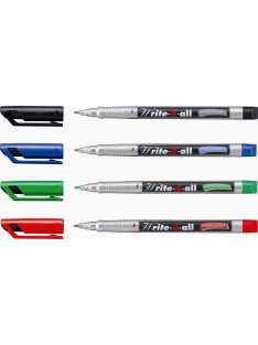   Alkoholos marker, 0,7 mm, kúpos, STABILO "Write-4-all", fekete (TST15646)