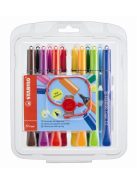 Filctoll készlet, 1 mm, STABILO "Cappi", 12 különböző szín (TST16812)