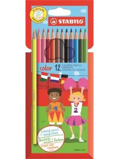   Színes ceruza készlet, hatszögletű, STABILO "Color", 12 különböző szín (TST19127703)
