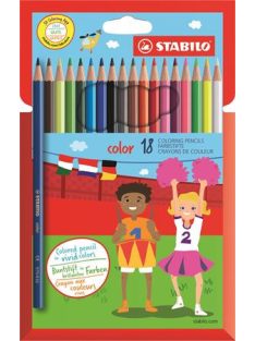   Színes ceruza készlet, hatszögletű, STABILO "Color", 18 különböző szín (TST191877)