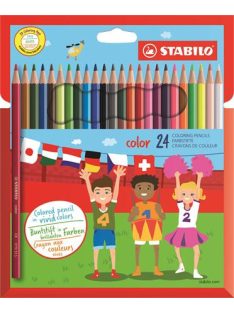   Színes ceruza készlet, hatszögletű, STABILO "Color", 24 különböző szín (TST192477)