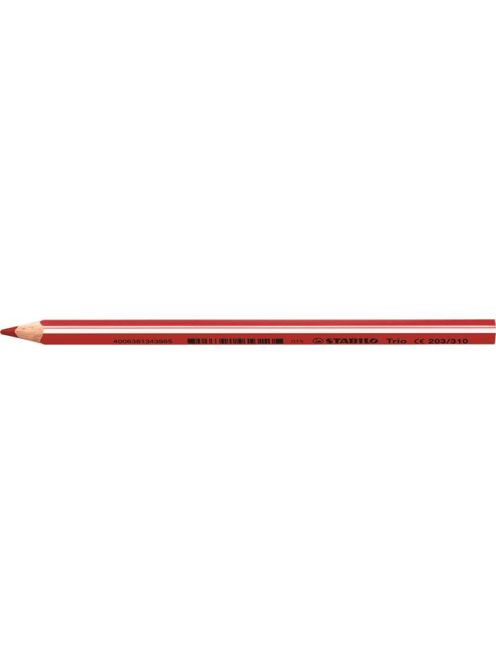 Színes ceruza, háromszögletű, vastag, STABILO "Trio thick", piros (TST203P)