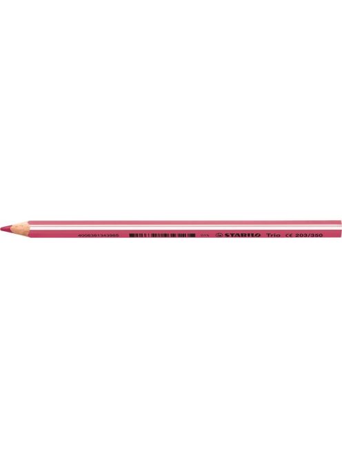 Színes ceruza, háromszögletű, vastag, STABILO "Trio", rózsaszín (TST203R)