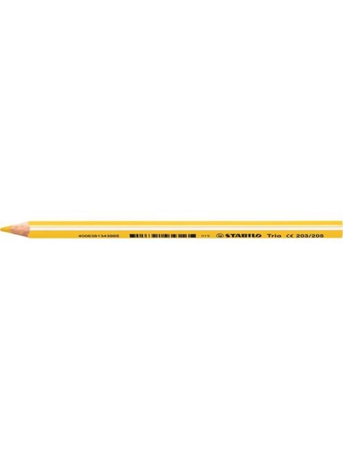 Színes ceruza, háromszögletű, vastag, STABILO "Trio thick", sárga (TST203S)